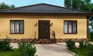 Проекты одноэтажных домов из кирпича | Строй-Сно - Сосногорск от 3702 рублей